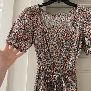 Free People Squareneck floral dress